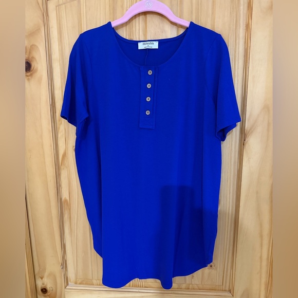 Set of 3 Zenana Boutique Blue, Green and Black Button-Down Tops size Large  NWOT - Picture 2 of 4